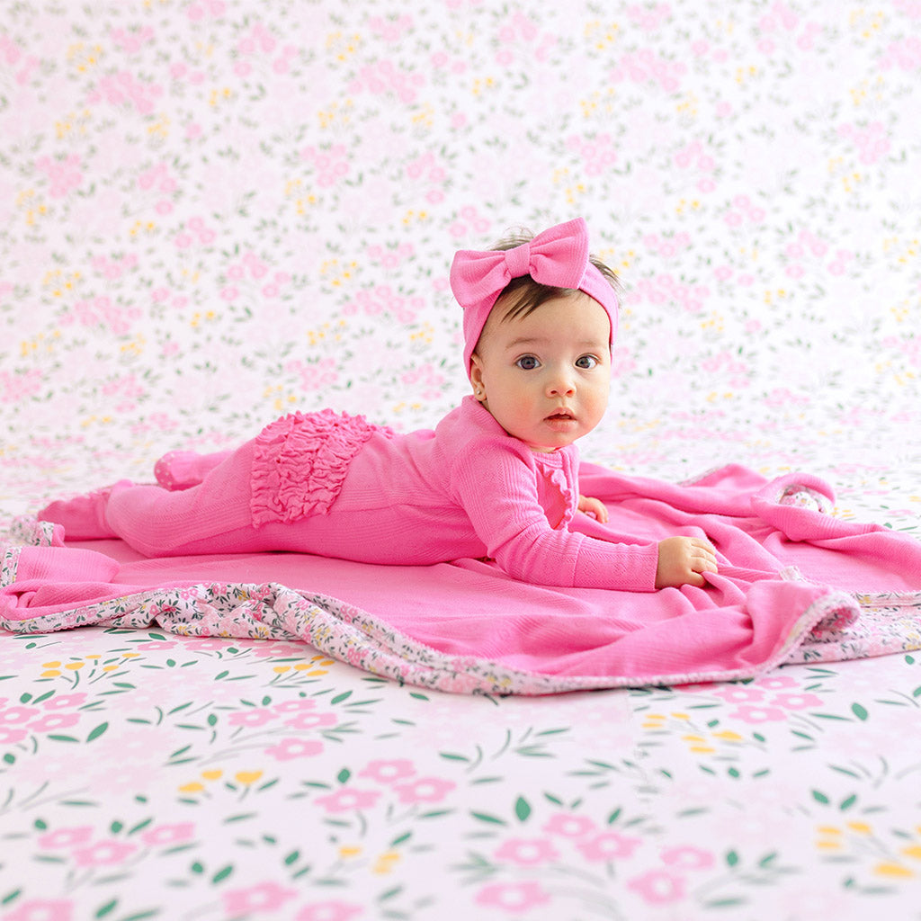 Meadow Haze & Cruisin' Pink Picot Patoo® Blanket