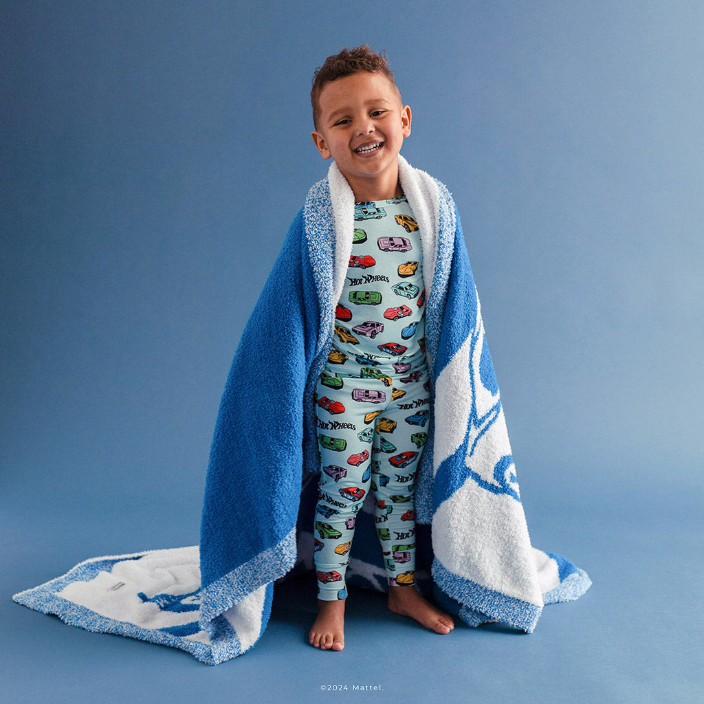 Classic Hot Wheels™ Blue Luxe Cuddle Patoo® Blanket