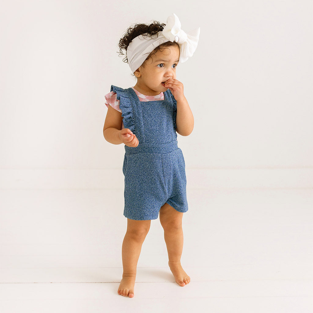 Dusty Rose Gingham Ruffled Bodysuit