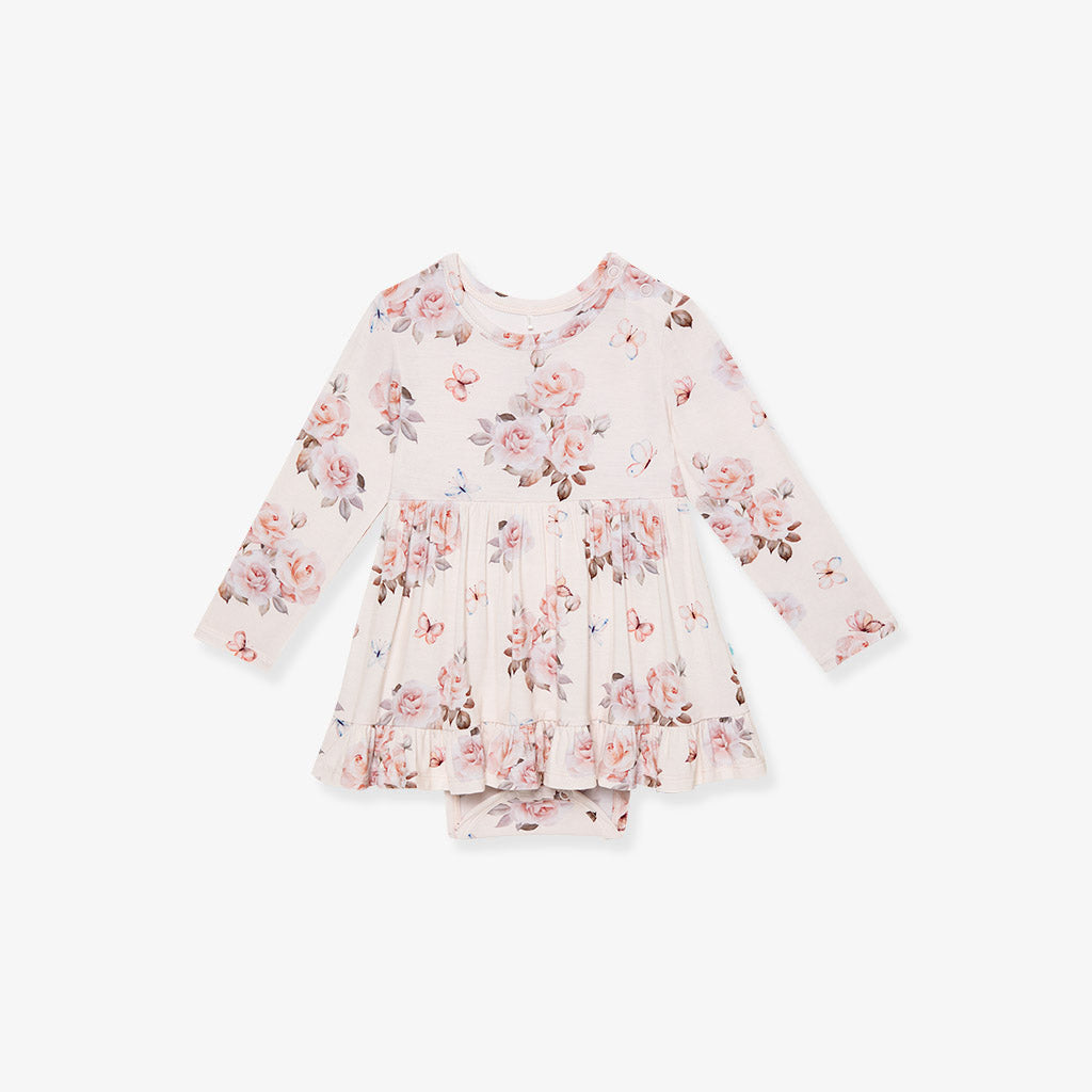 Joy Anne Ruffled Bodysuit Dress