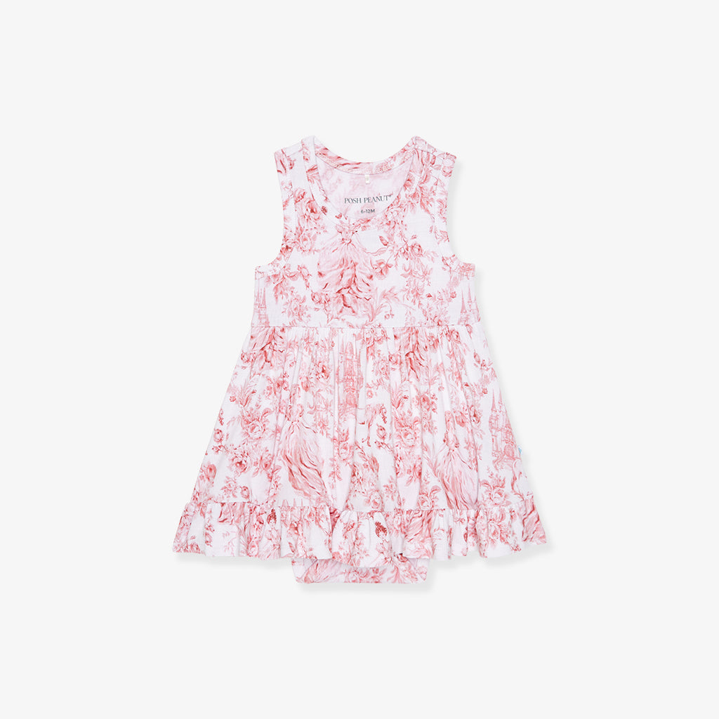 Antoinette Racerback Ruffled Bodysuit Dress