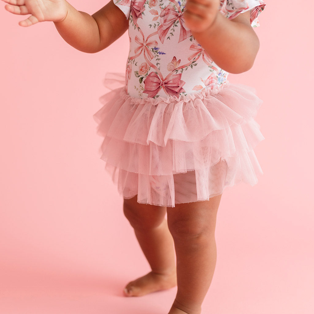 Loraine Tulle Bodysuit Dress