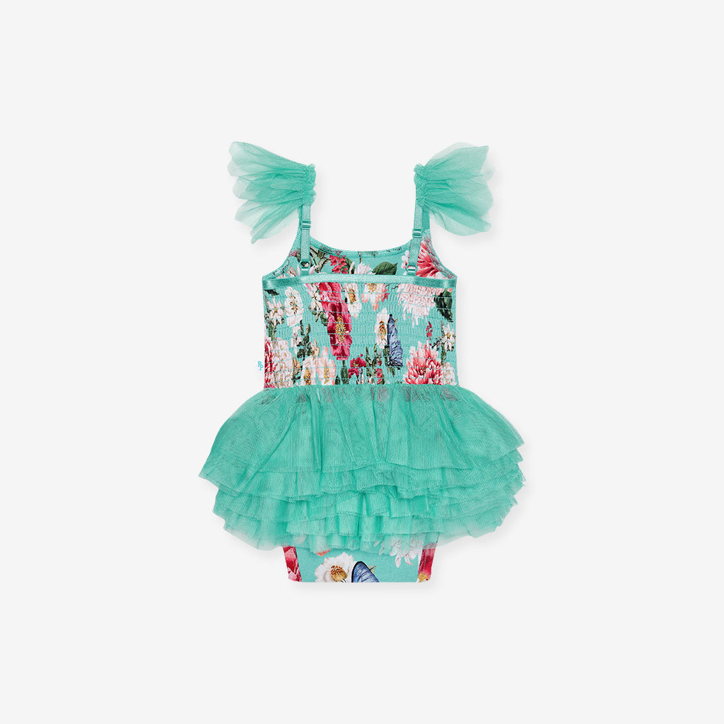 Nikki Danielle Tulle Smocked Bodysuit Dress