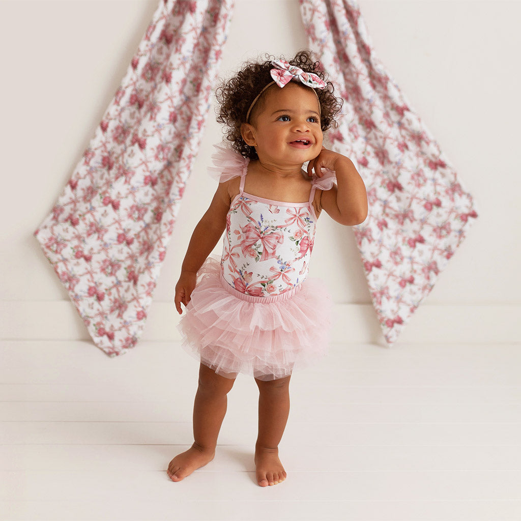 Loraine Ruffled Tulle Sleeveless Bodysuit