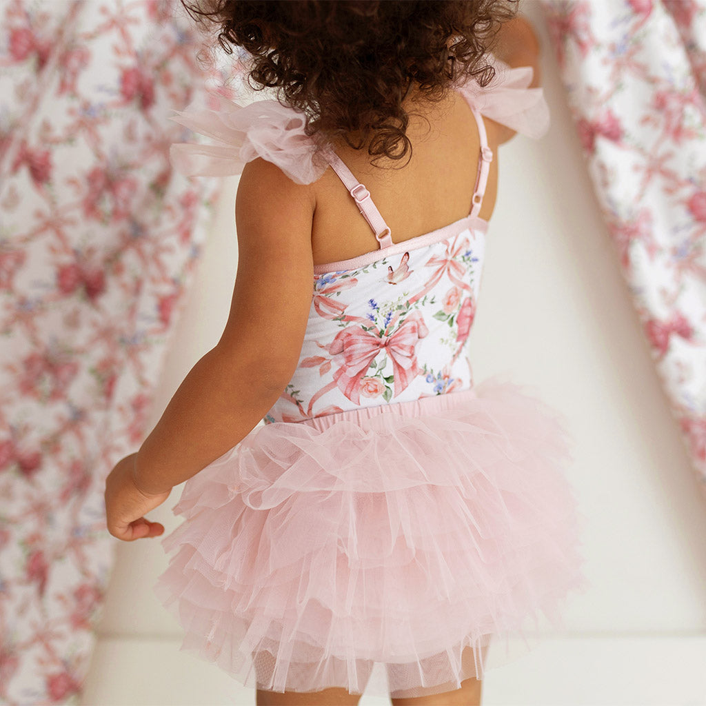 Loraine Ruffled Tulle Sleeveless Bodysuit