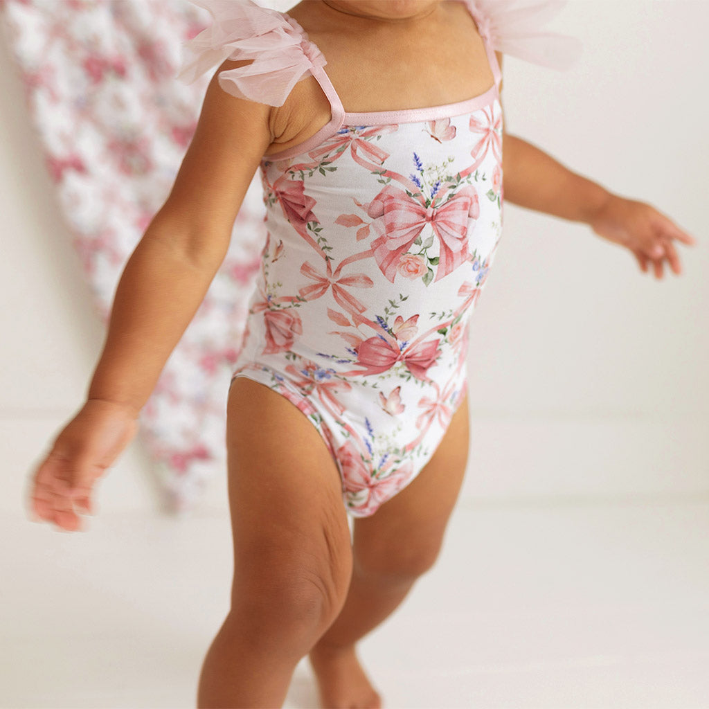Loraine Ruffled Tulle Sleeveless Bodysuit
