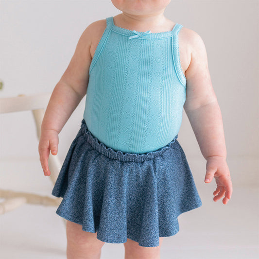 Spring Dusk Blue Pointelle Bodysuit