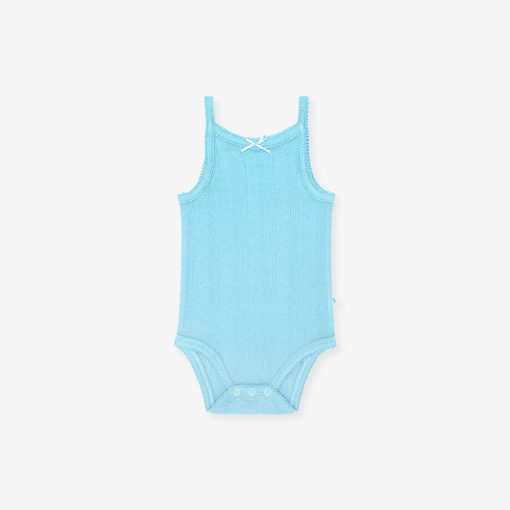 Spring Dusk Blue Pointelle Bodysuit