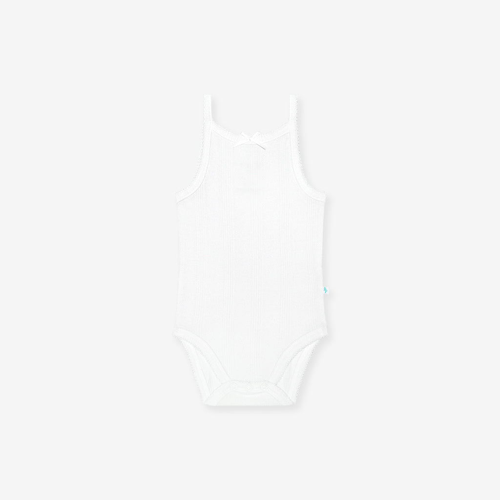 White Pointelle Bodysuit