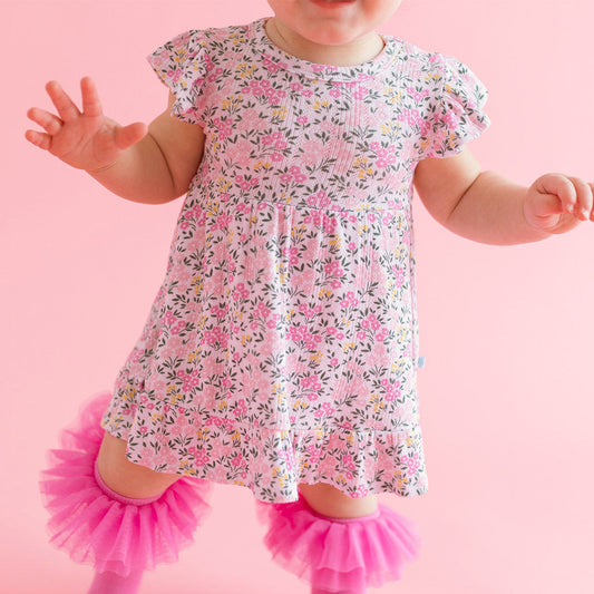 Meadow Haze Pointelle Ruffled Bodysuit Dress