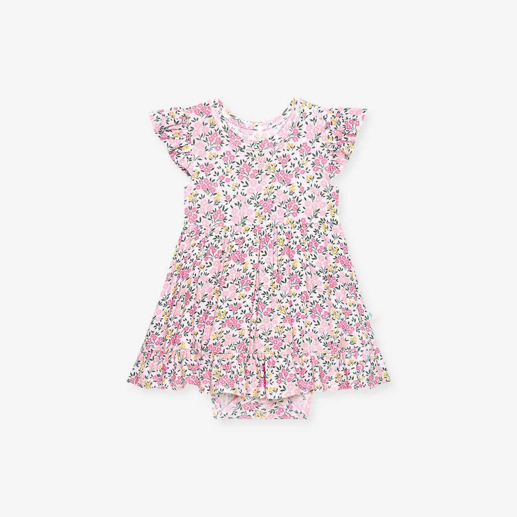 Meadow Haze Pointelle Ruffled Bodysuit Dress