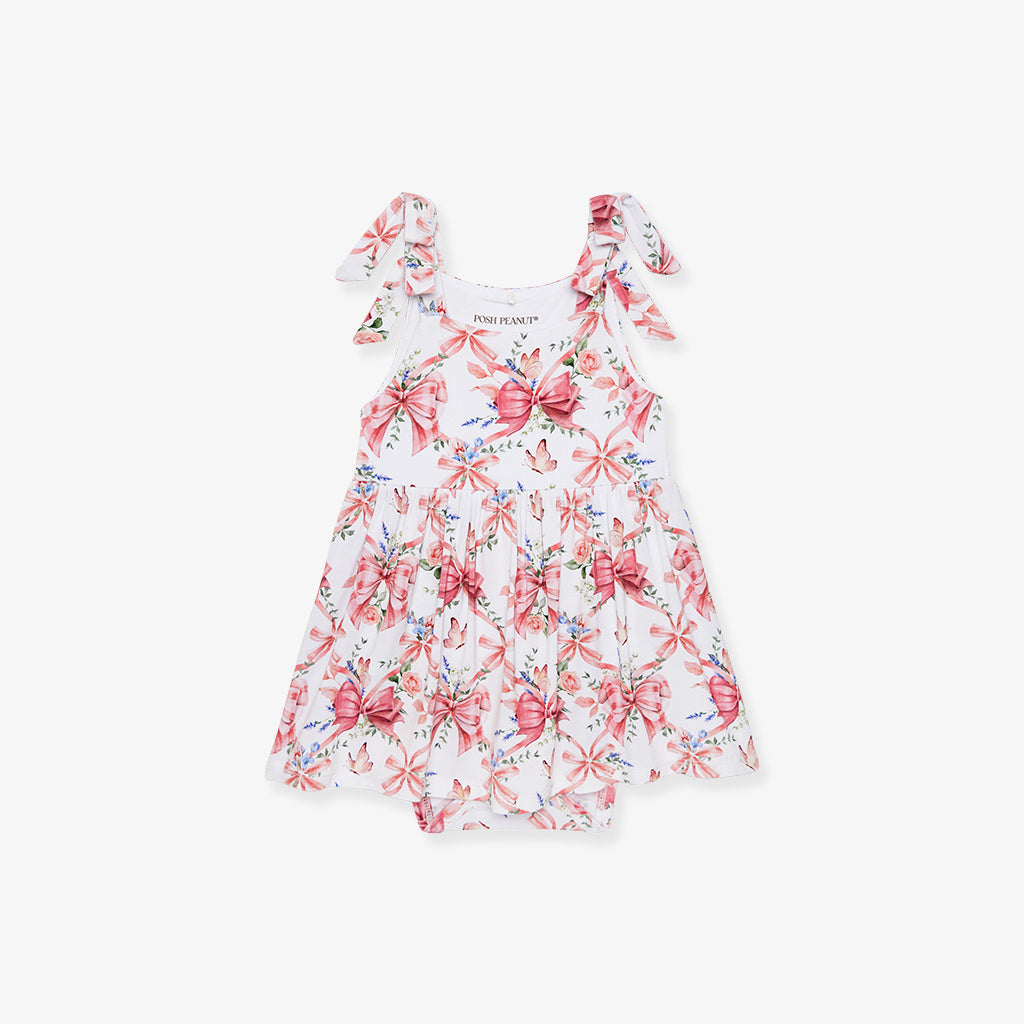 Loraine Bow Babydoll Bodysuit Dress