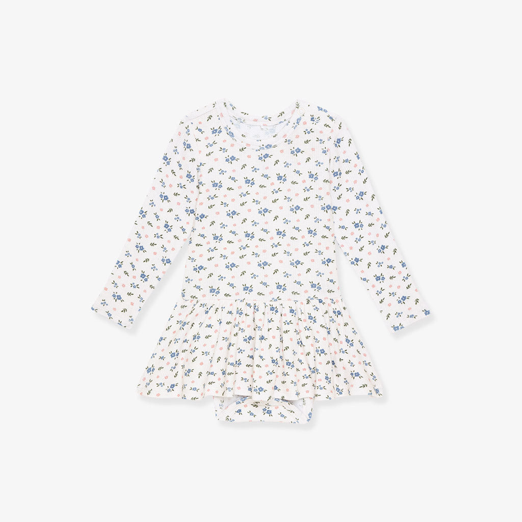 Camberly Pointelle Twirl Skirt Bodysuit Dress