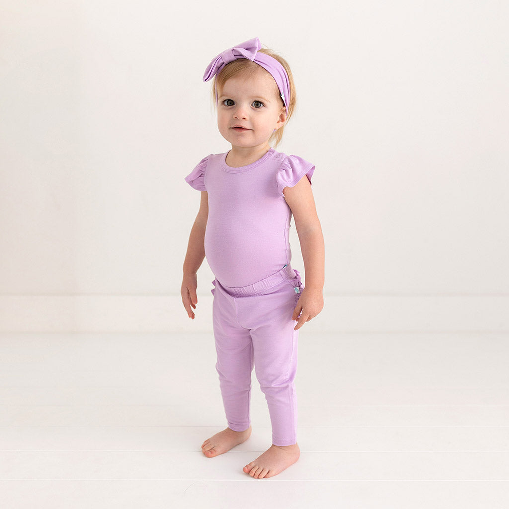Raya Purple Ruffled Bum Leggings