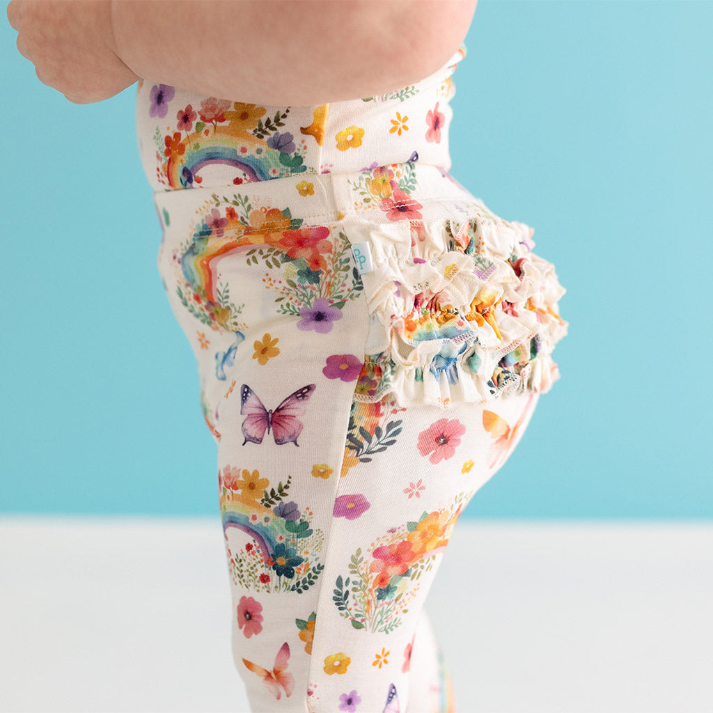 Lucky Rainbow Ruffled Bum Leggings