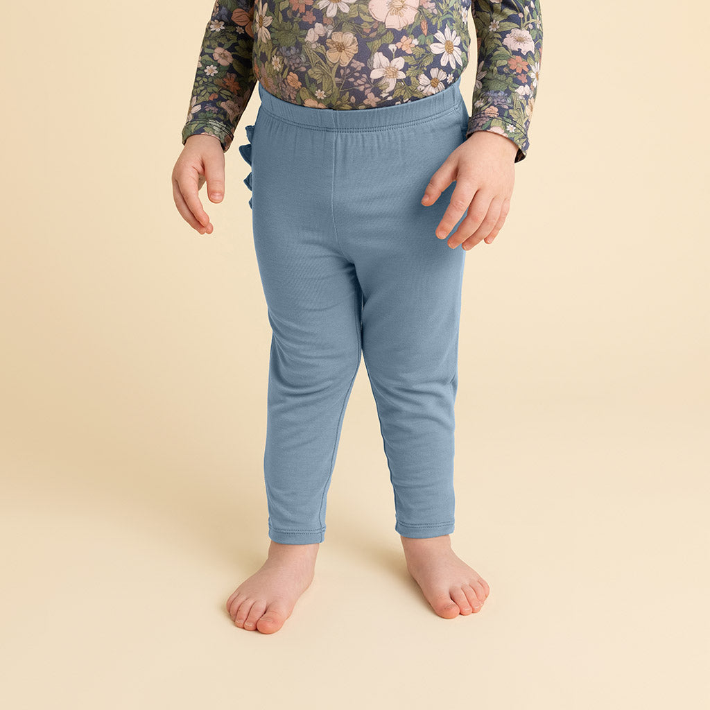 Slate Ruffled Bum Leggings