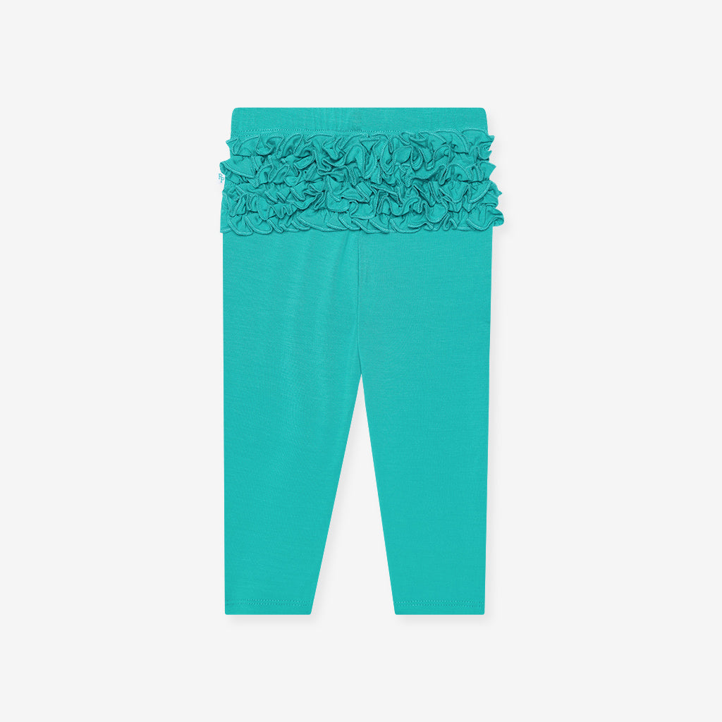 Signature Teal Ruffled Bum Leggings