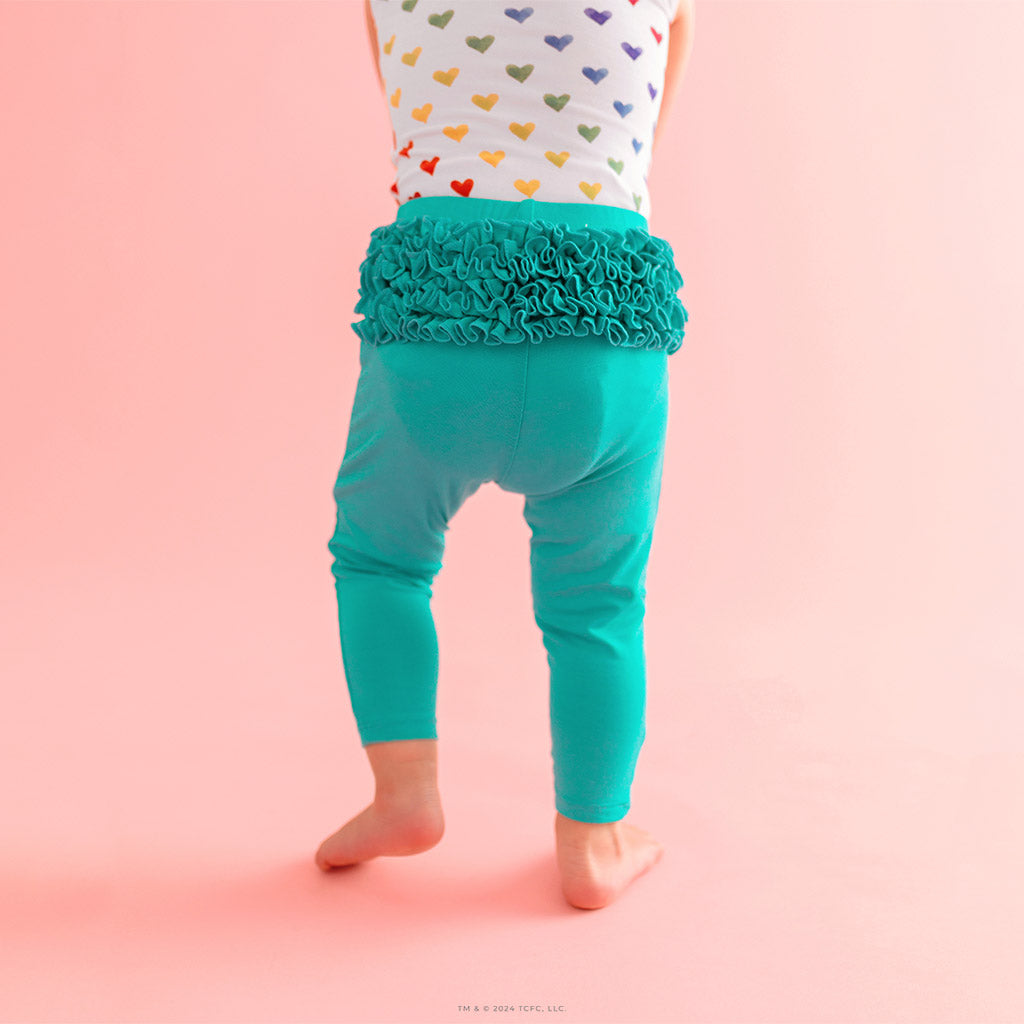 Signature Teal Ruffled Bum Leggings