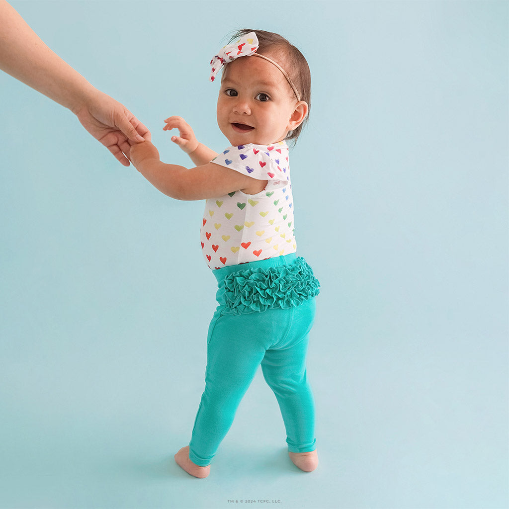 Signature Teal Ruffled Bum Leggings
