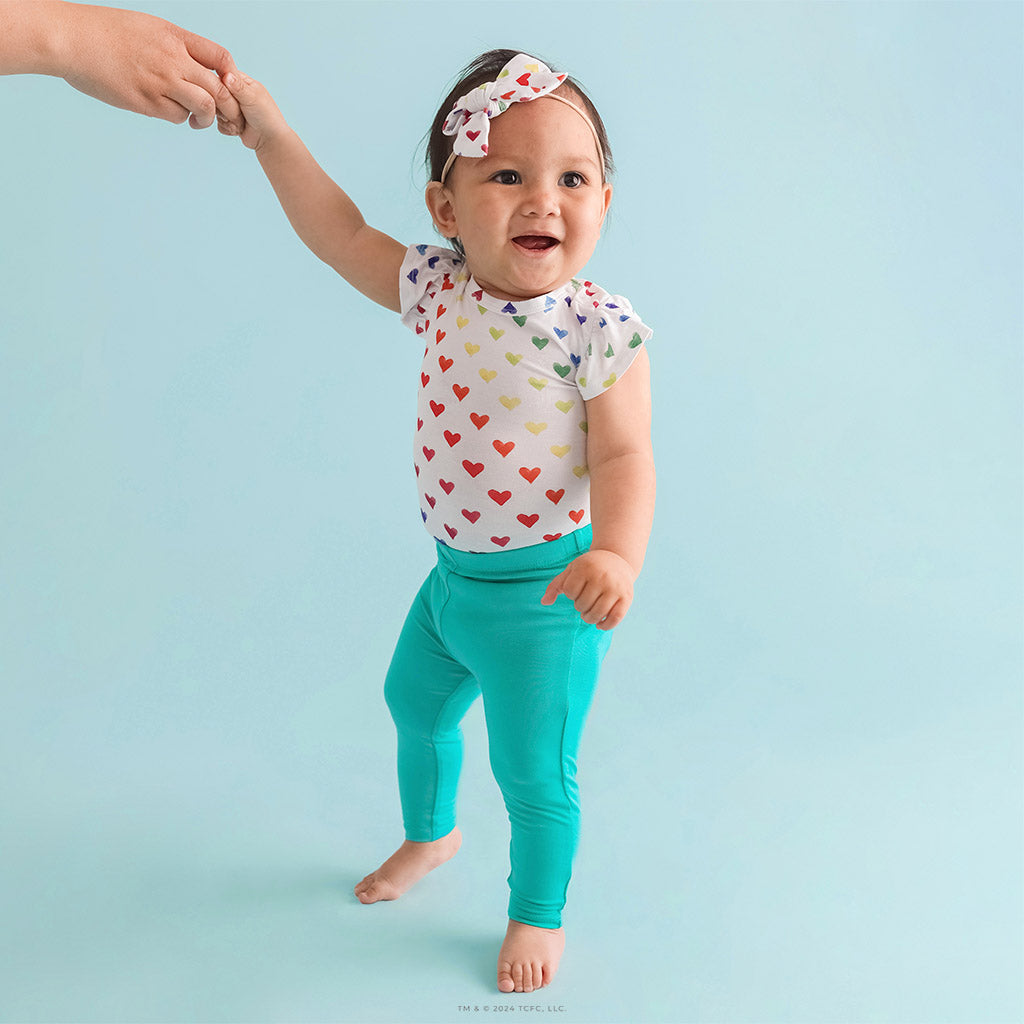 Signature Teal Ruffled Bum Leggings