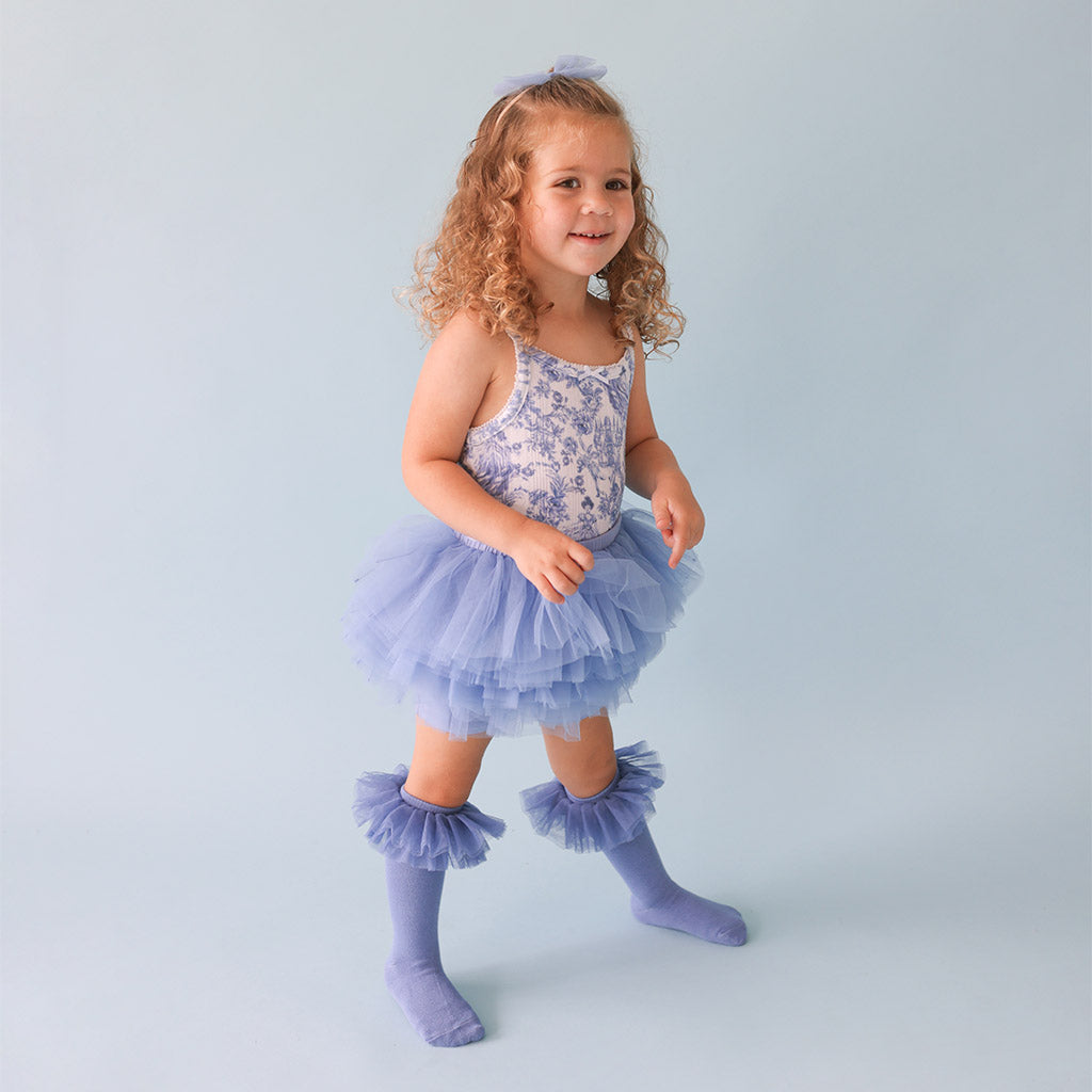 Blue Dew Tulle Skort