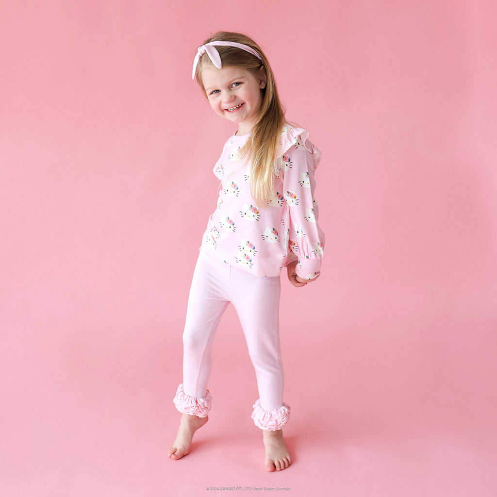 Springtime Pastel Pink Micro Bow Headwrap