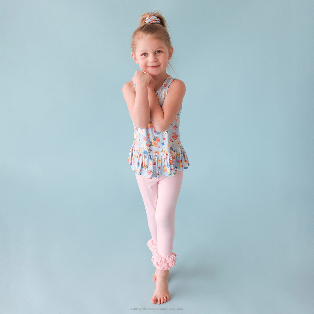 Springtime Pastel Pink Cha-Cha Leggings