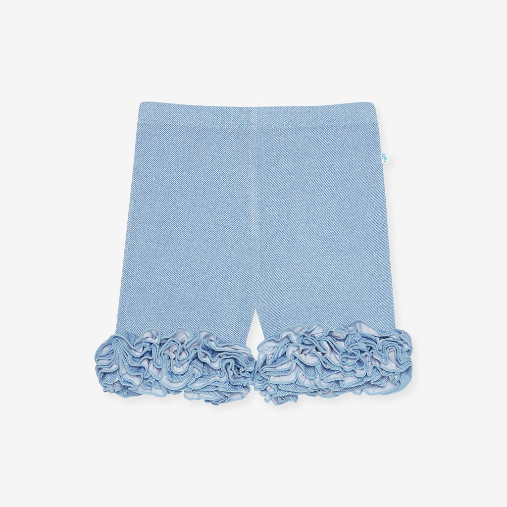 Light Blue Denim Cha-Cha Shorts