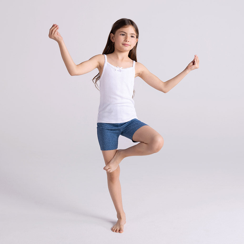 Indigo Denim Bike Shorts