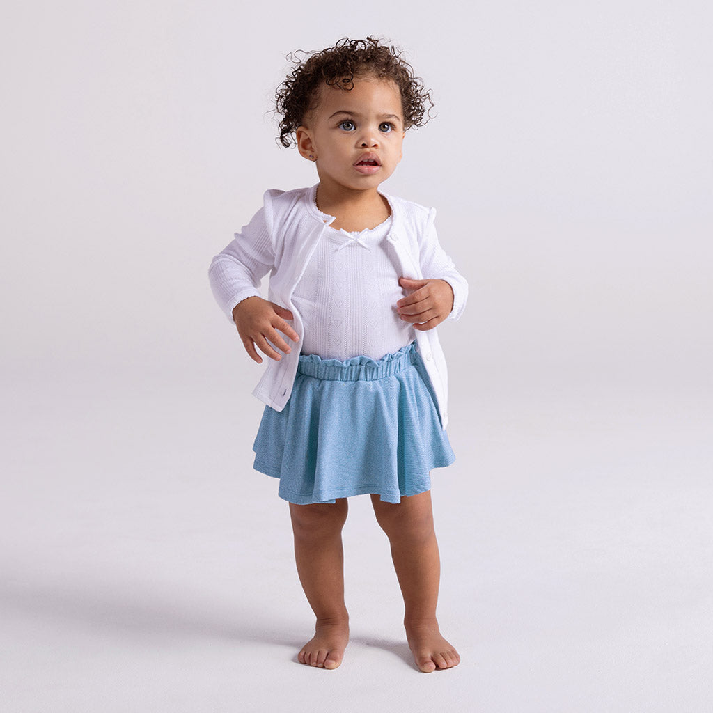 Light Blue Denim French Terry Skater Bummie