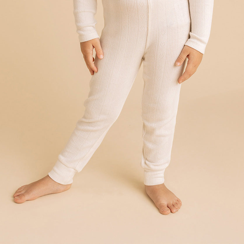 Vanilla Pointelle Leggings