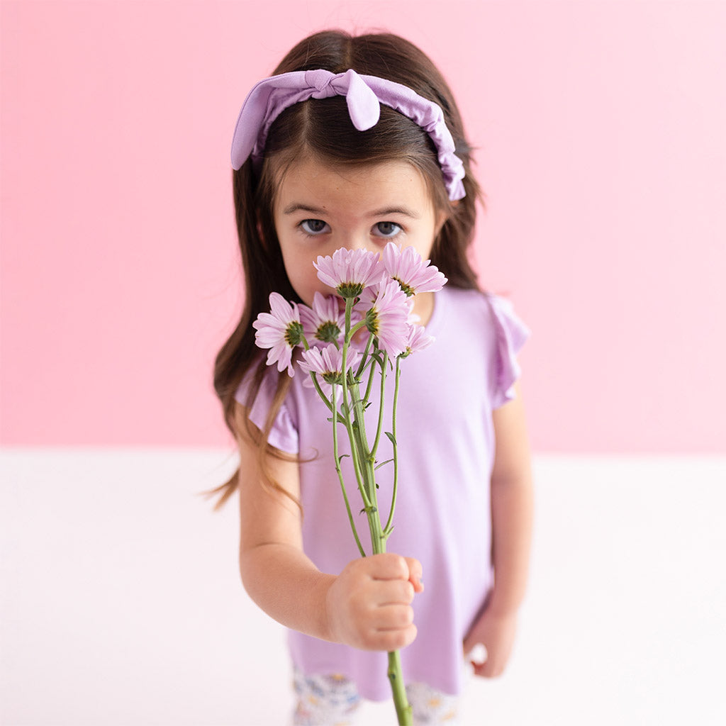 Raya Purple Micro Bow Headwrap