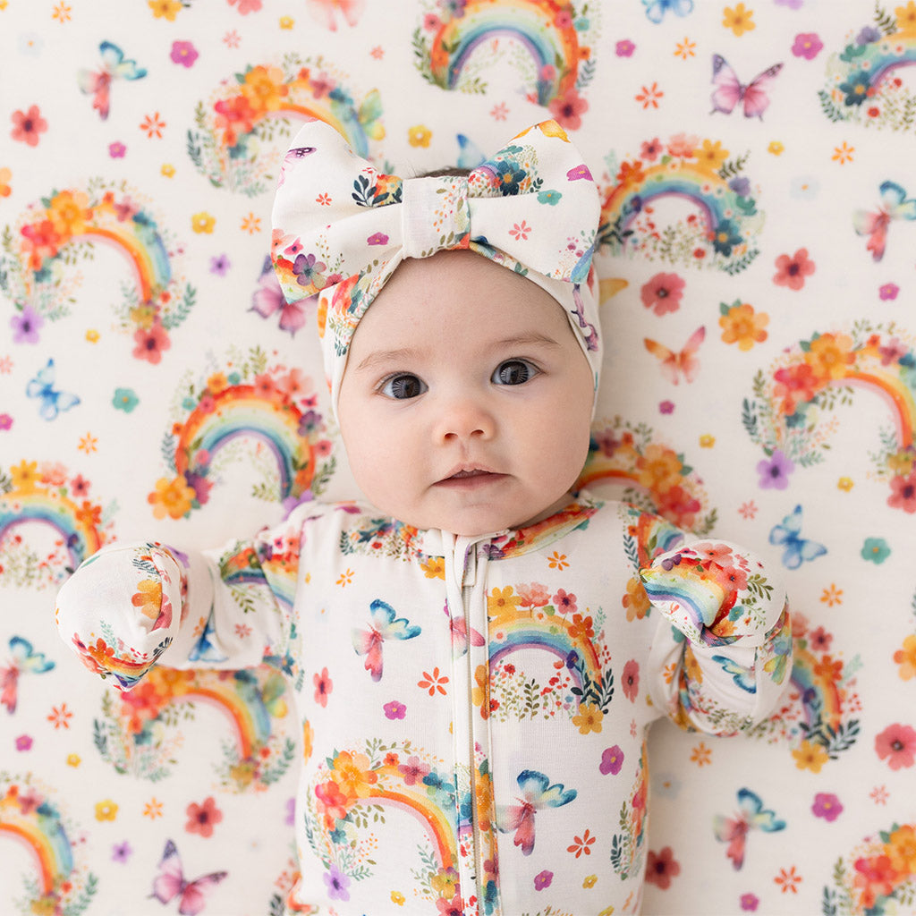 Lucky Rainbow Luxe Bow Headwrap