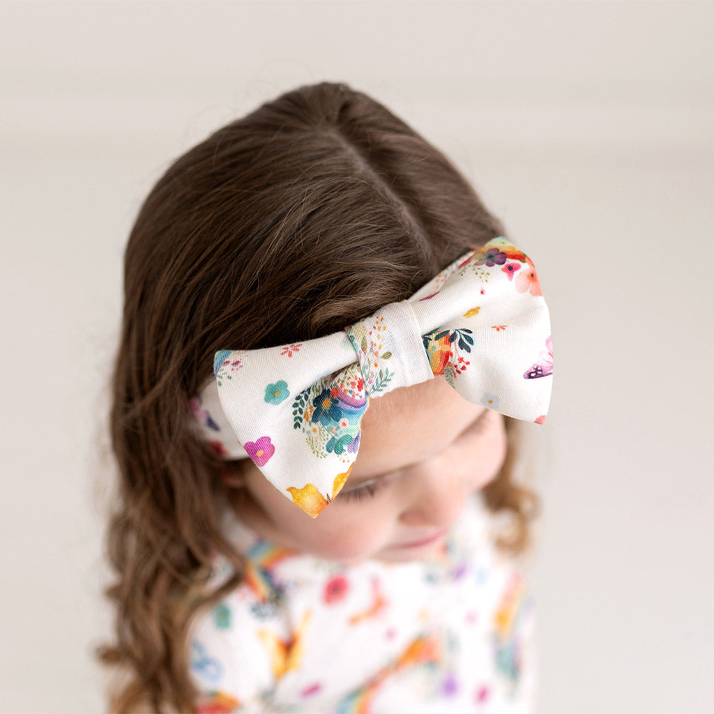 Lucky Rainbow Luxe Bow Headwrap