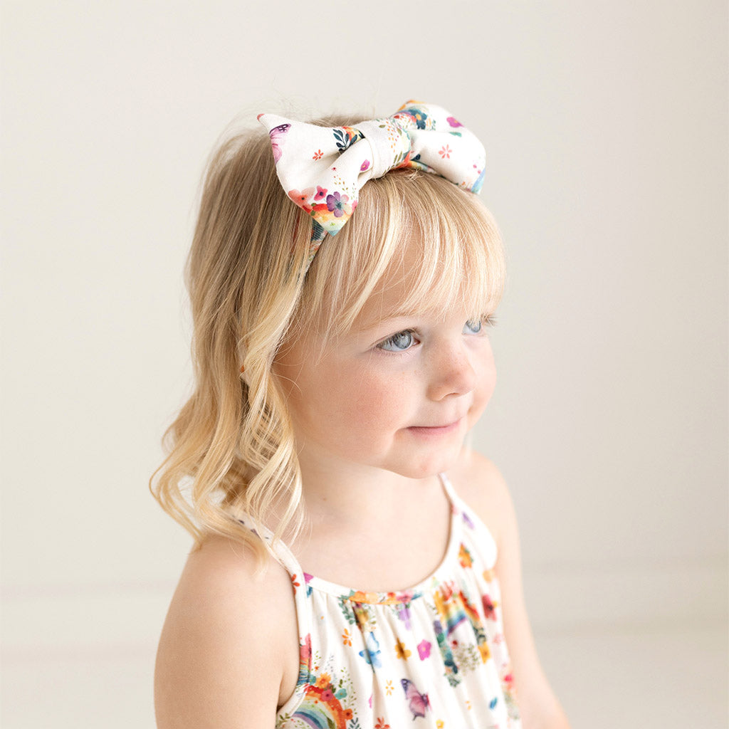 Lucky Rainbow Luxe Bow Headwrap