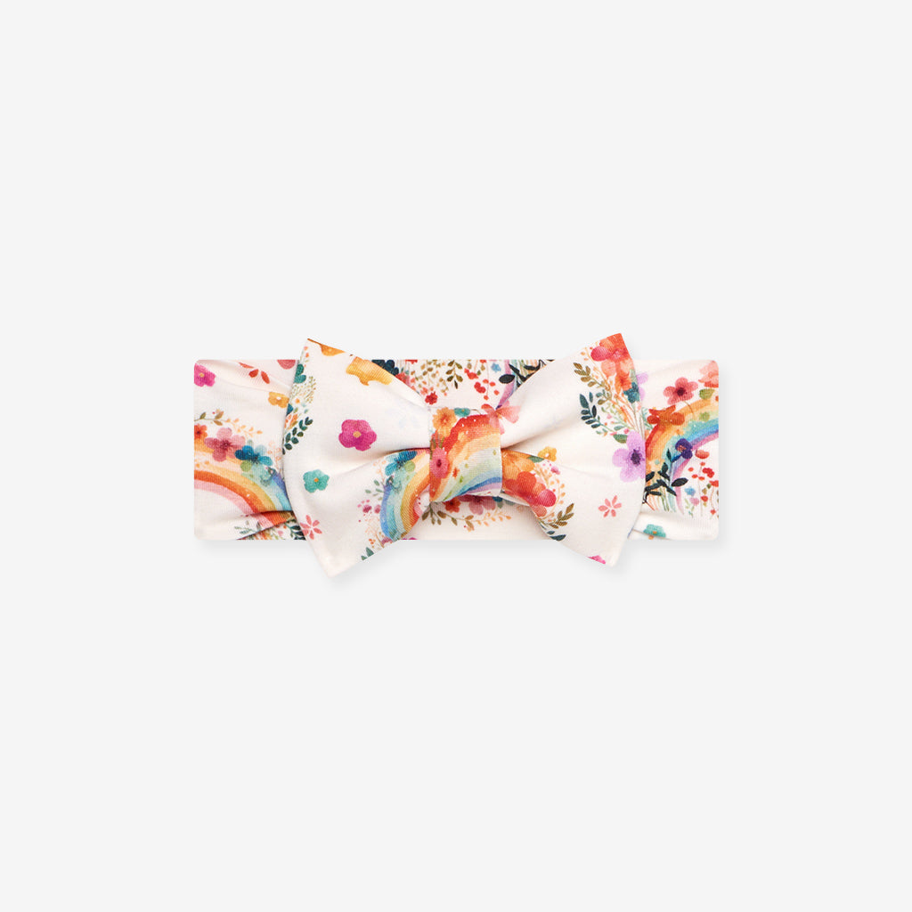 Lucky Rainbow Luxe Bow Headwrap