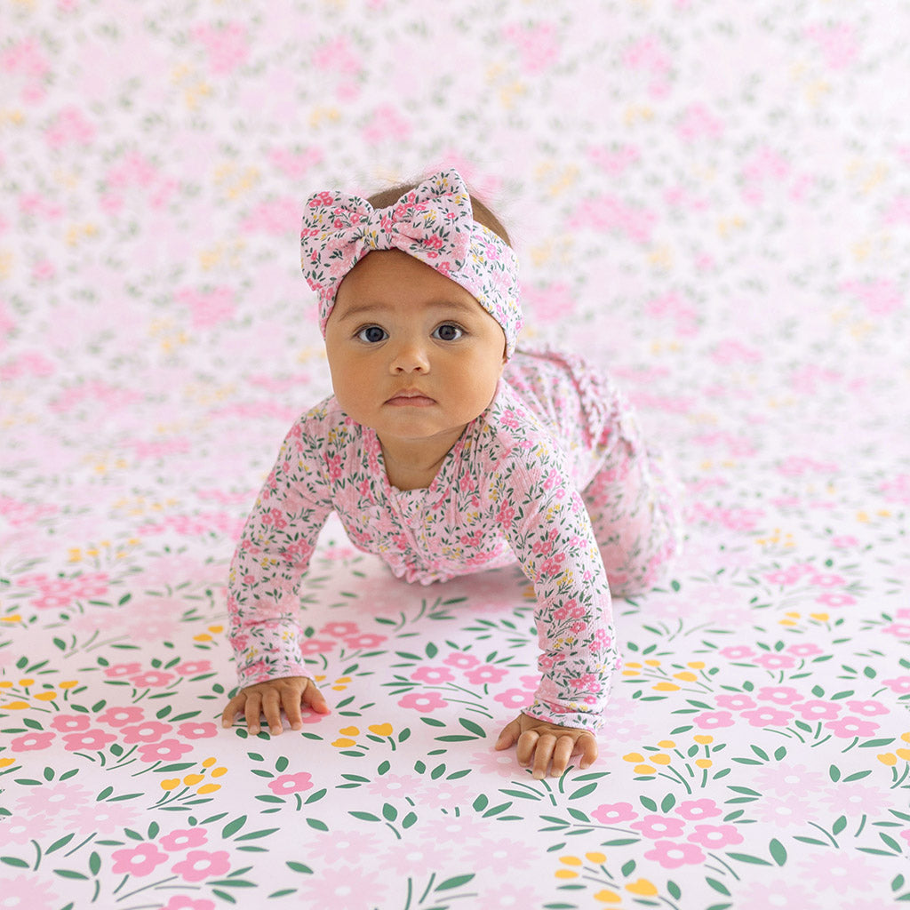 Meadow Haze Pointelle Luxe Bow Headwrap