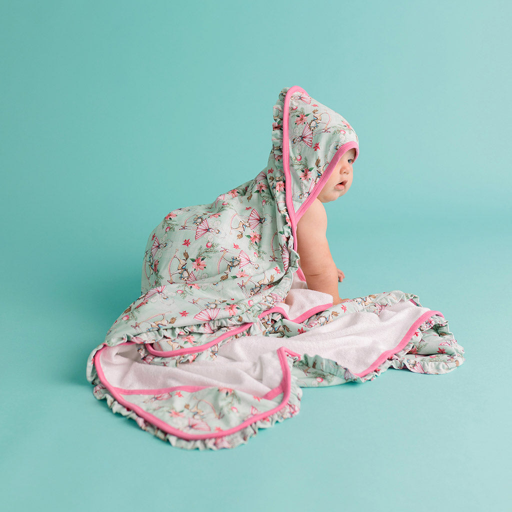 Farrah Ruffled Hooded Towel