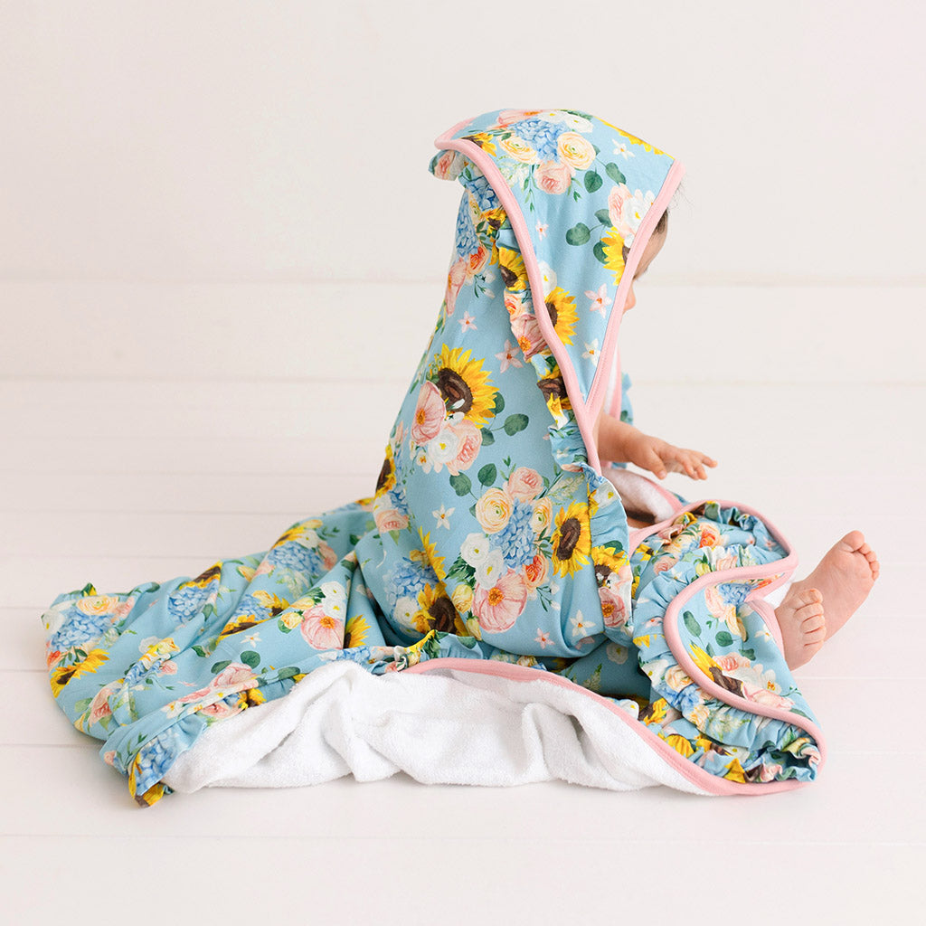 Teresa Marie Ruffled Hooded Towel