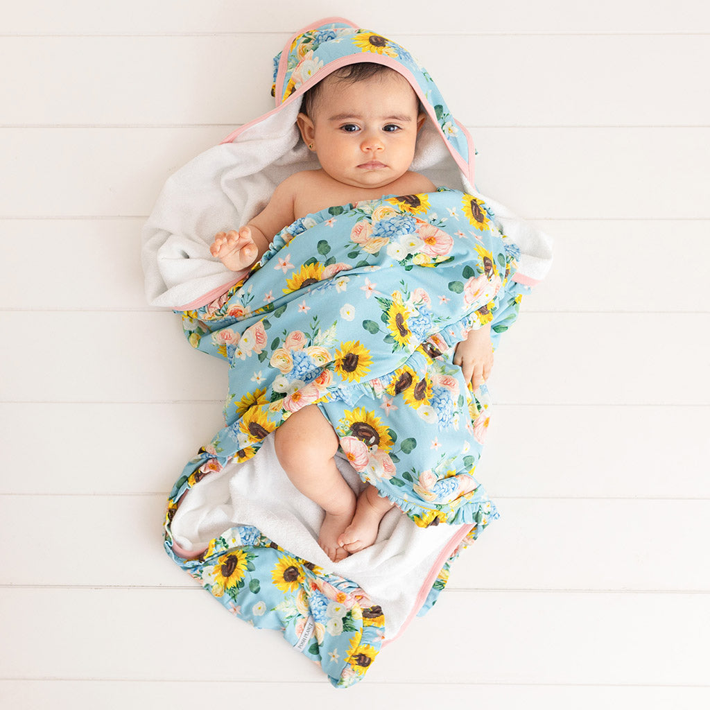 Teresa Marie Ruffled Hooded Towel