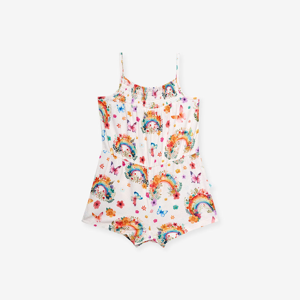 Lucky Rainbow Smocked Romper