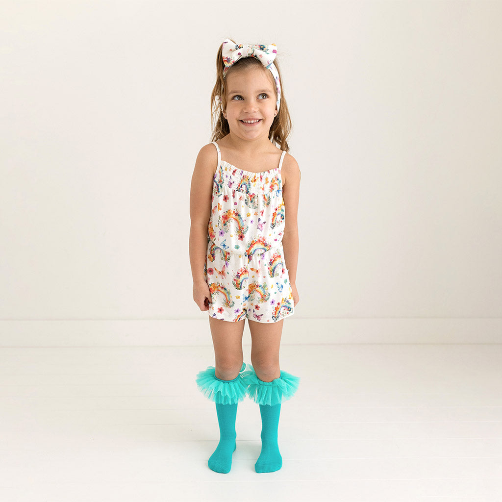 Lucky Rainbow Smocked Romper