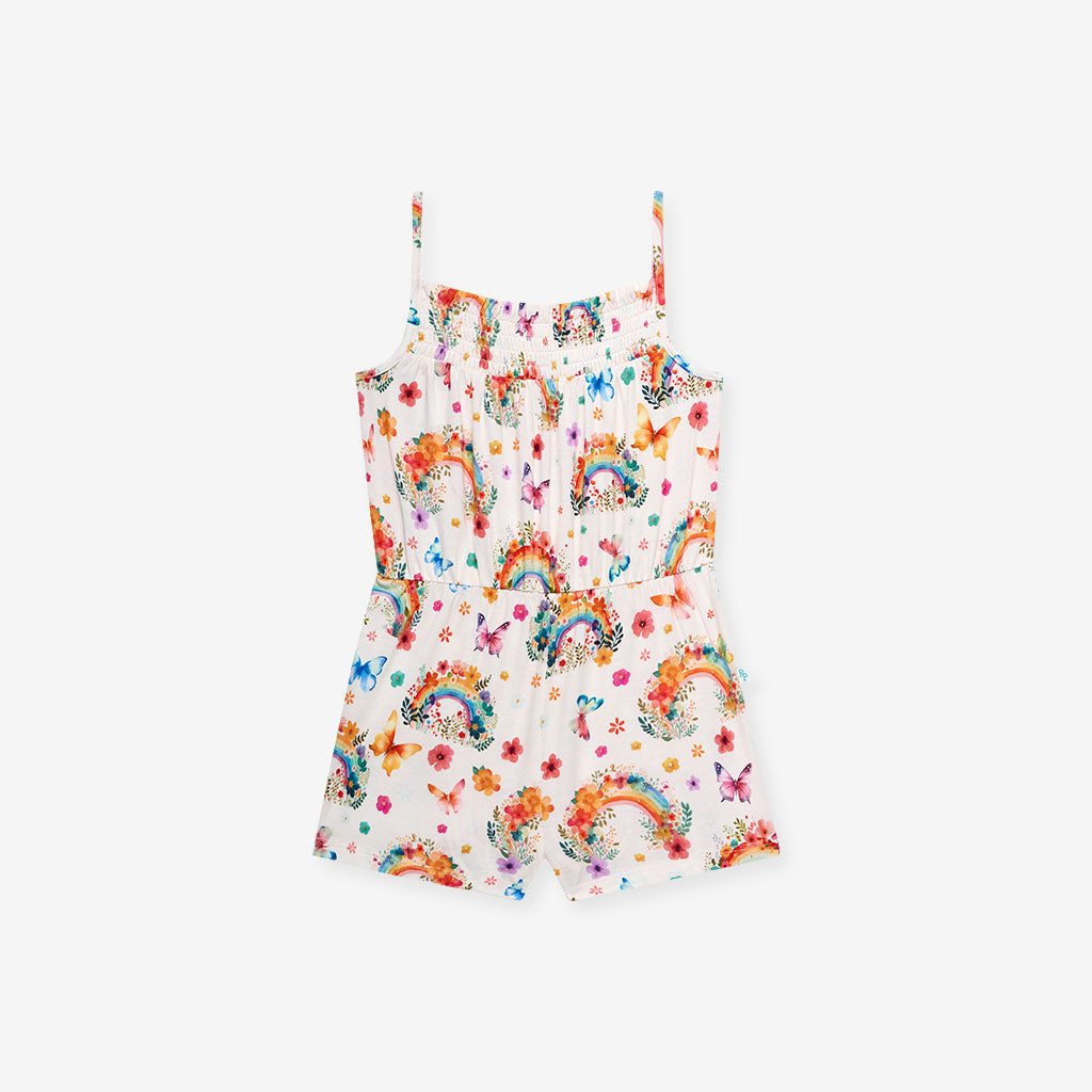 Lucky Rainbow Smocked Romper
