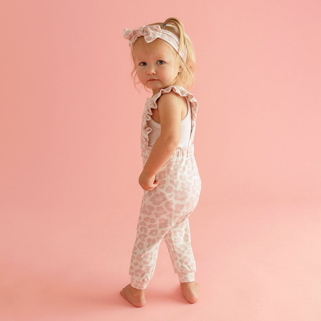 Delaney French Terry Ruffled Overalls