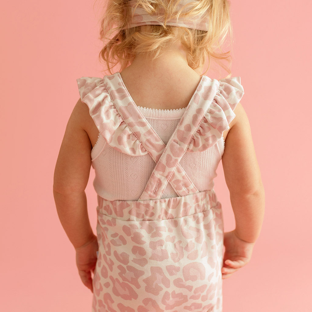 Delaney French Terry Ruffled Overalls