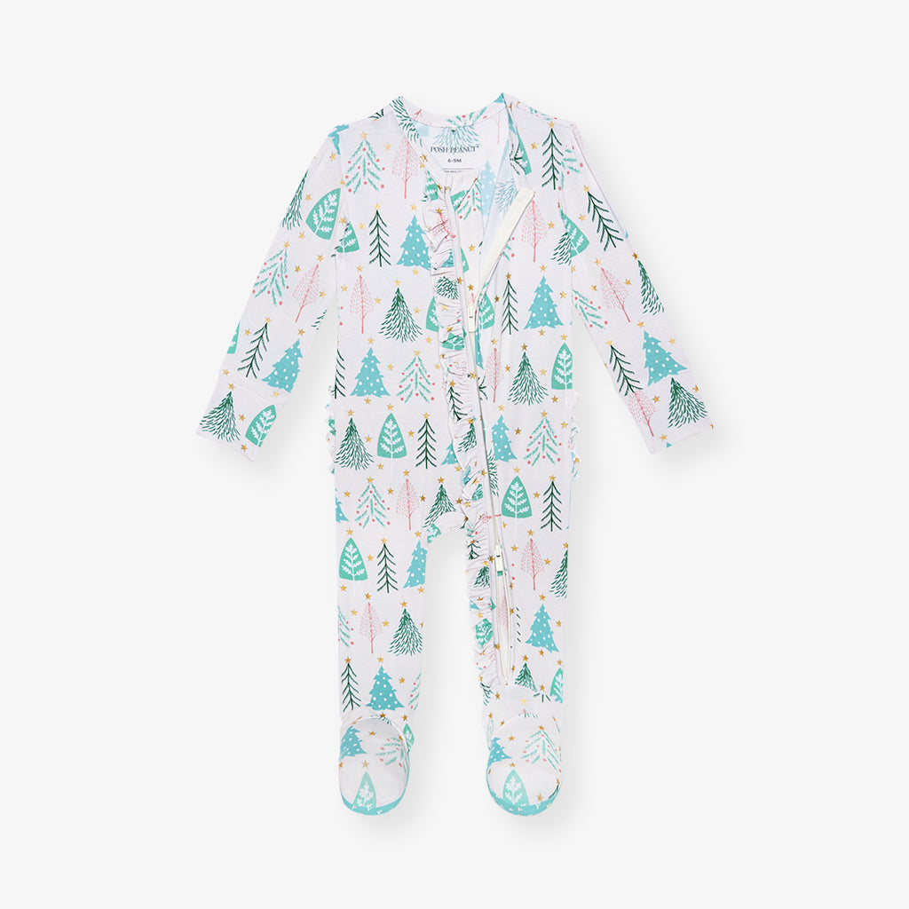 Balsam Footie Ruffled Zippered One Piece