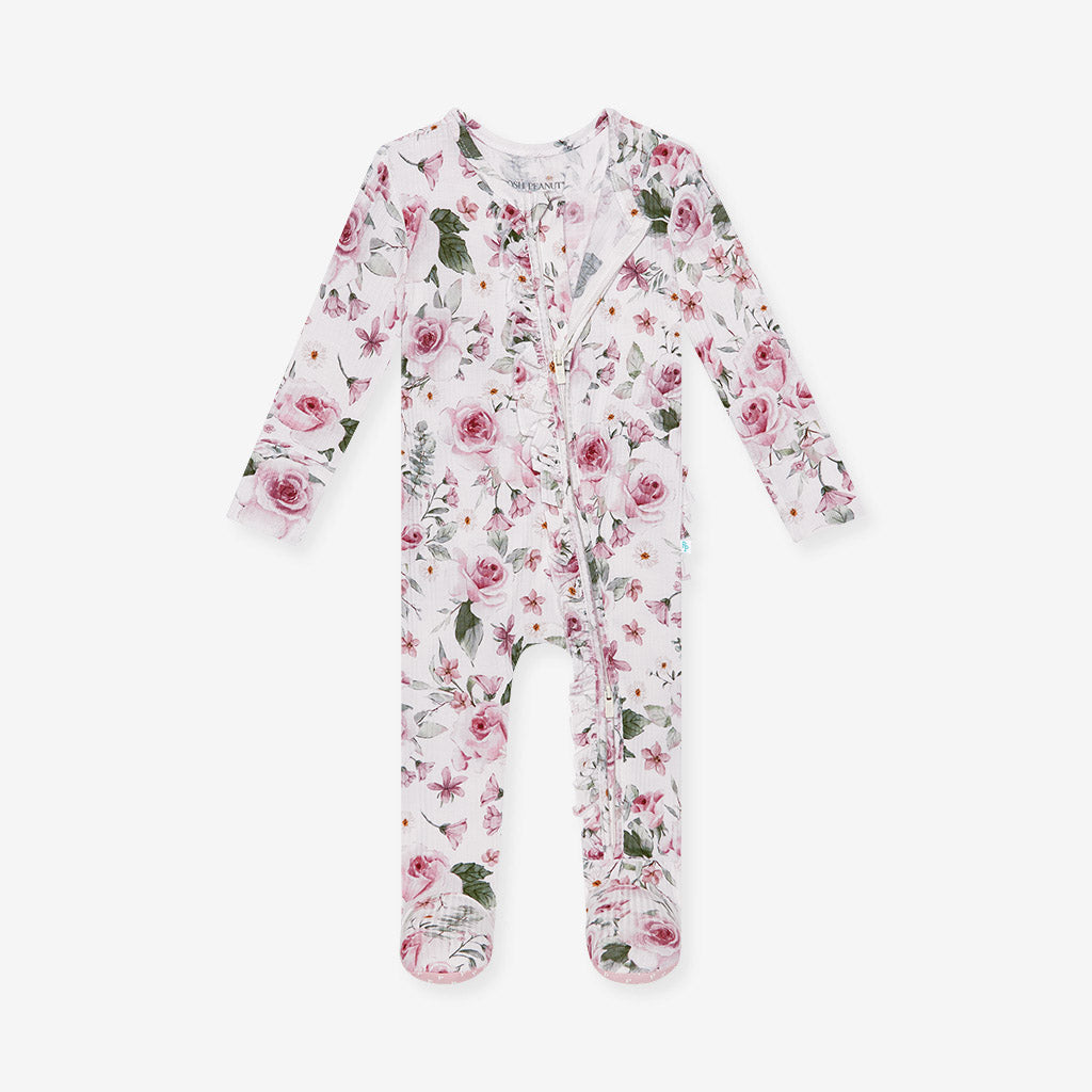 Bianca Jane Footie Ruffled Zippered One Piece