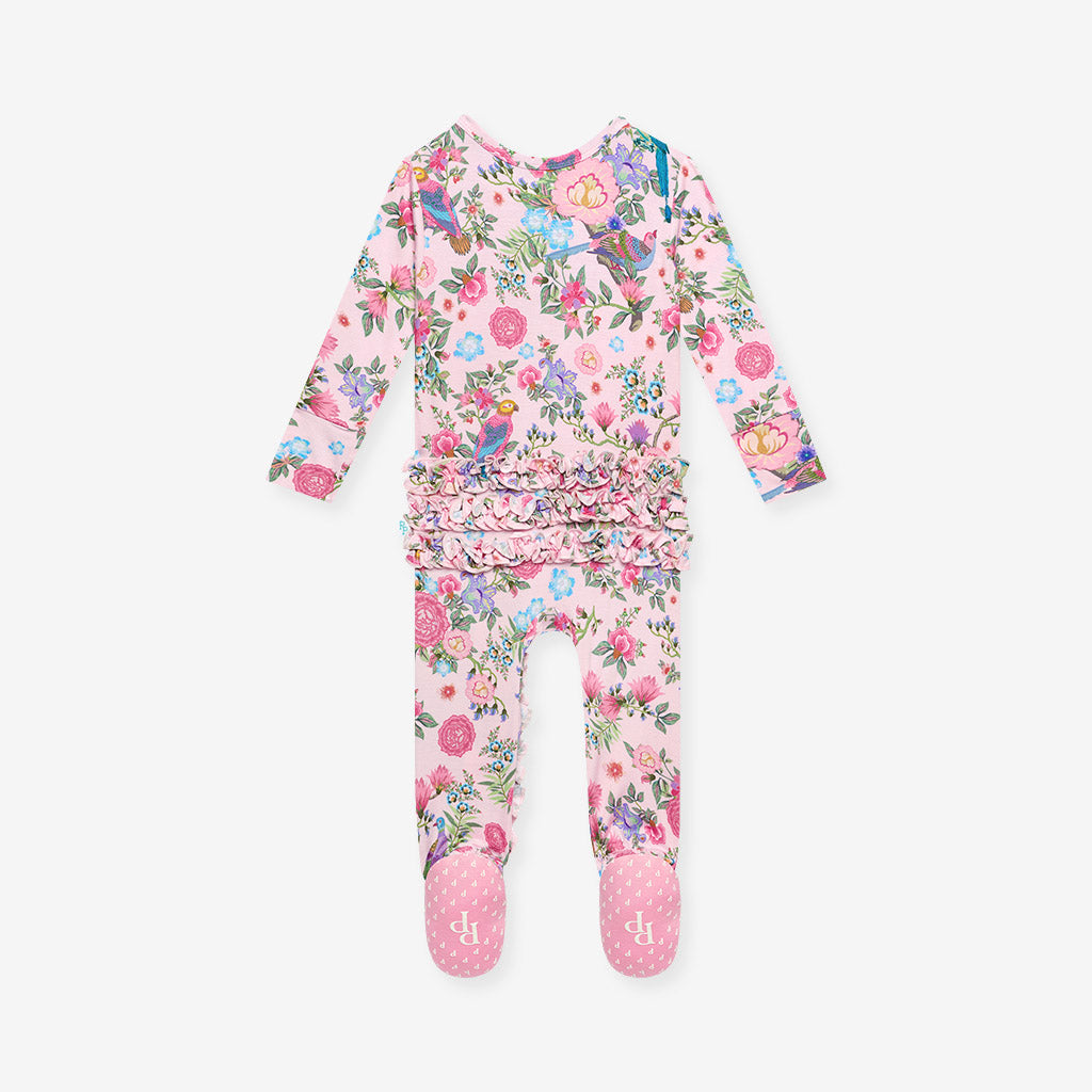Christine Footie Ruffled Zippered One Piece