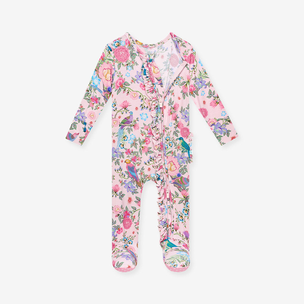 Christine Footie Ruffled Zippered One Piece