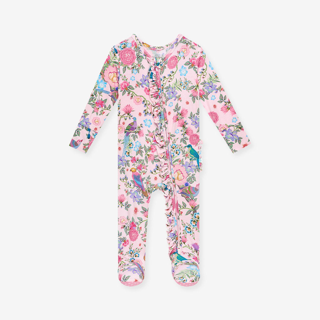 Christine Footie Ruffled Zippered One Piece